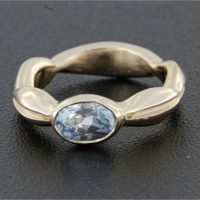 Rick Everett Designed Aquamarine Bezel Ring