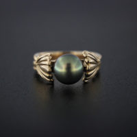 Rick Everett Designed Tahitian Pearl in Shell Ring