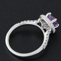 Purple Sapphire and Diamond Ring