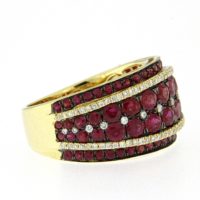 Ruby and Diamond Pavé Ring