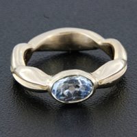 Rick Everett Designed Aquamarine Bezel Ring