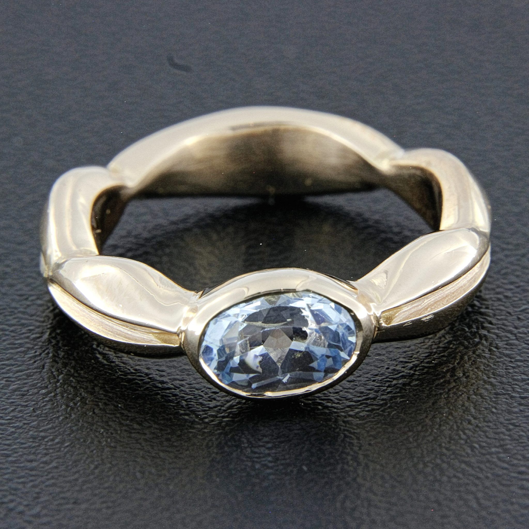 Rick Everett Designed Aquamarine Bezel Ring Rick Everett Designed Aquamarine Bezel Ring