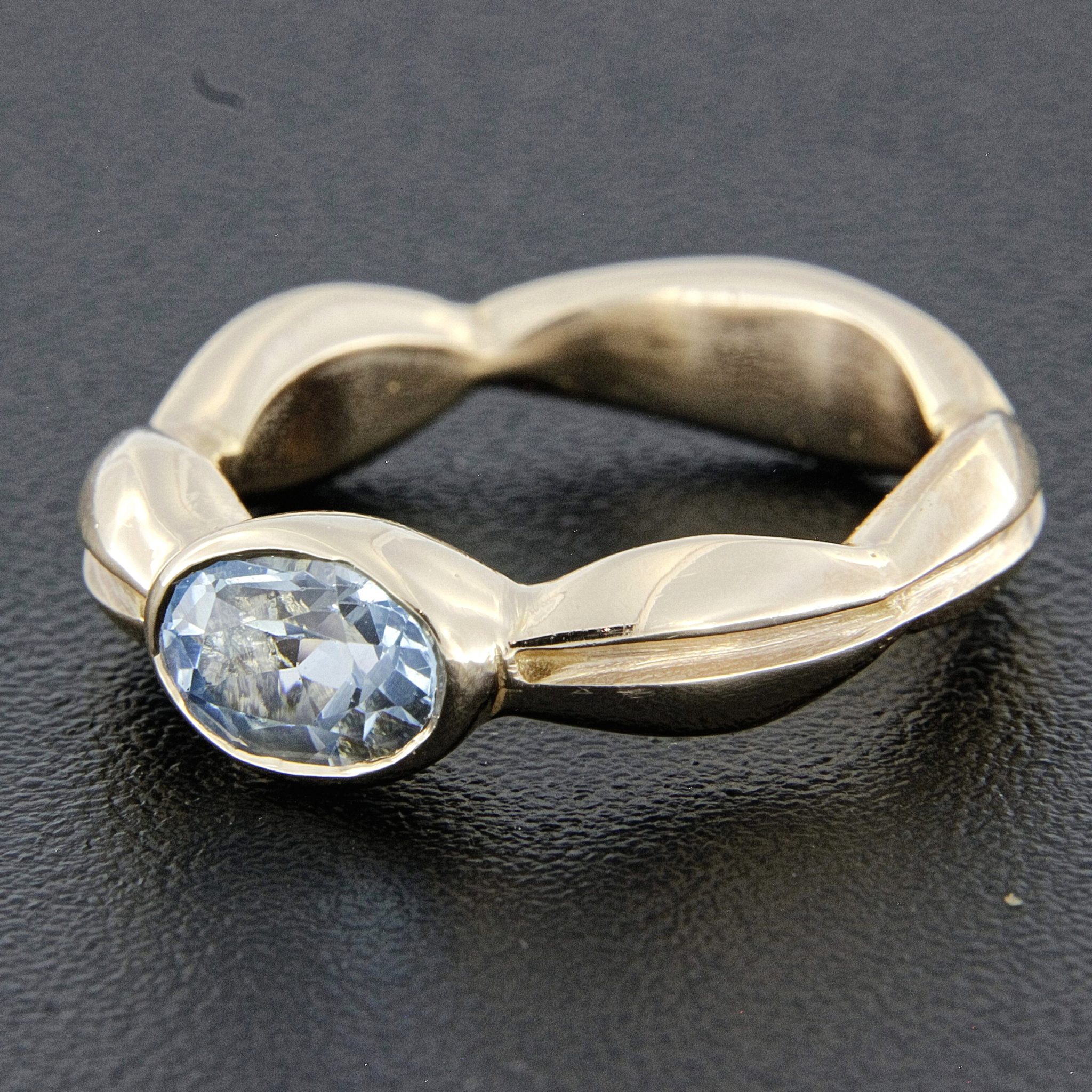 Rick Everett Designed Aquamarine Bezel Ring Rick Everett Designed Aquamarine Bezel Ring