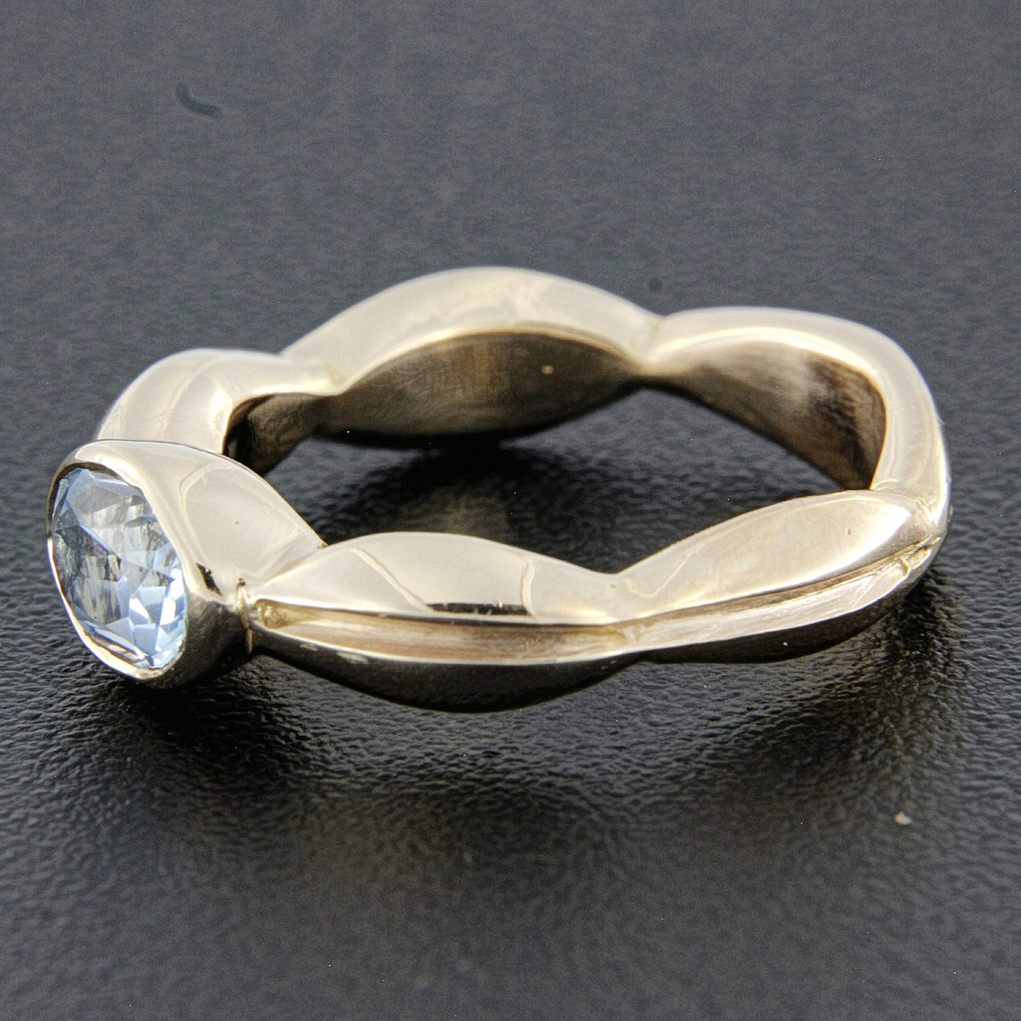 Rick Everett Designed Aquamarine Bezel Ring Rick Everett Designed Aquamarine Bezel Ring