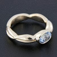 Rick Everett Designed Aquamarine Bezel Ring