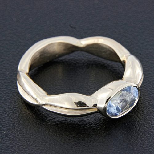 Rick Everett Designed Aquamarine Bezel Ring