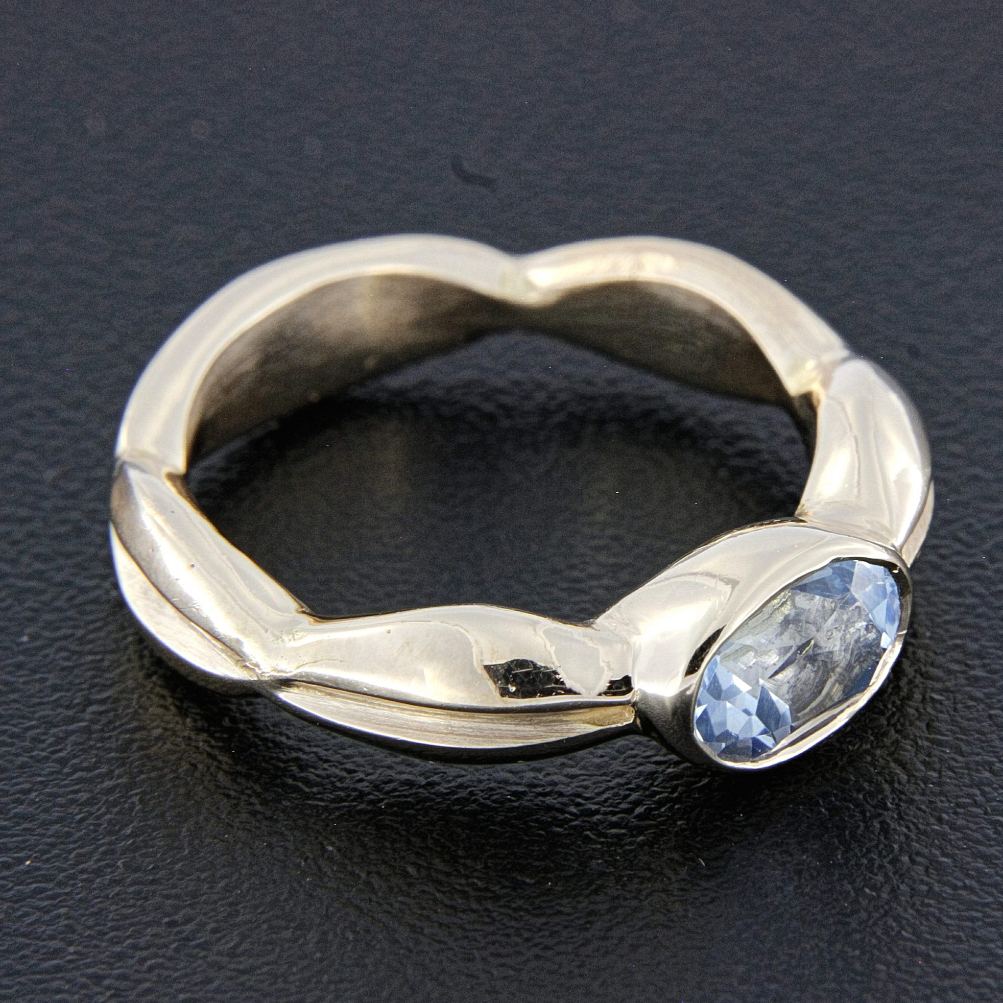 Rick Everett Designed Aquamarine Bezel Ring Rick Everett Designed Aquamarine Bezel Ring