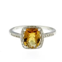 Citrine and Diamond Ring