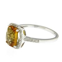 Citrine and Diamond Ring