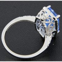 Blue Topaz and Diamond Ring Blue Topaz and Diamond Ring