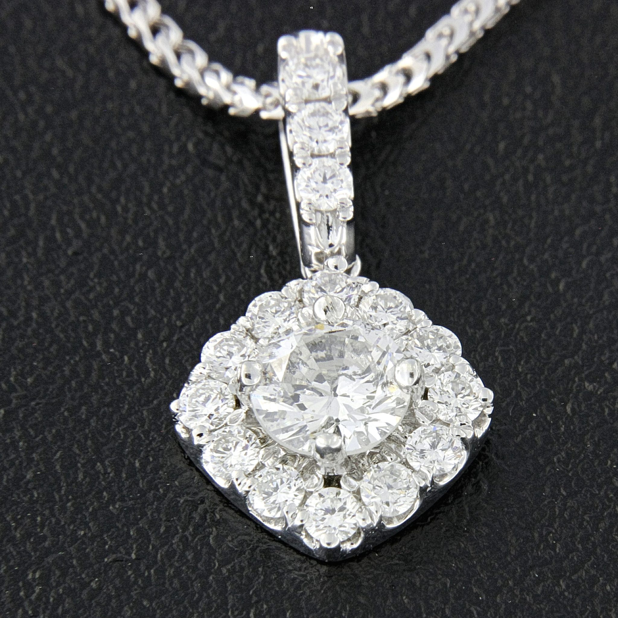 White Gold Diamond Pendant White Gold Diamond Pendant
