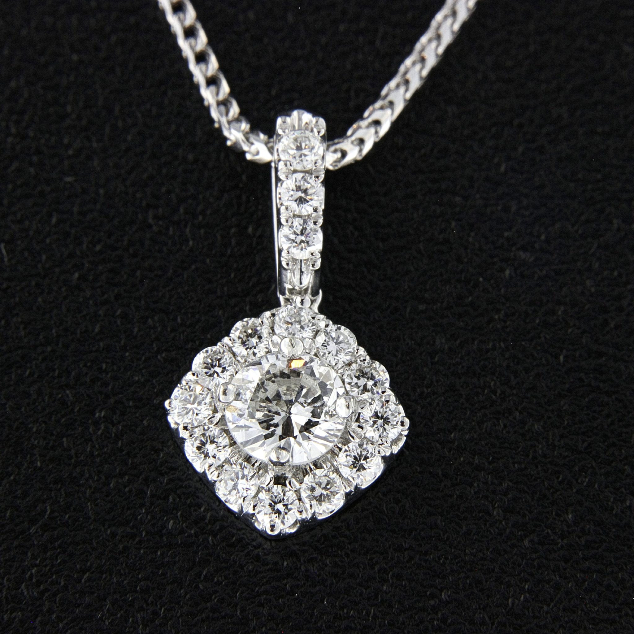 White Gold Diamond Pendant White Gold Diamond Pendant