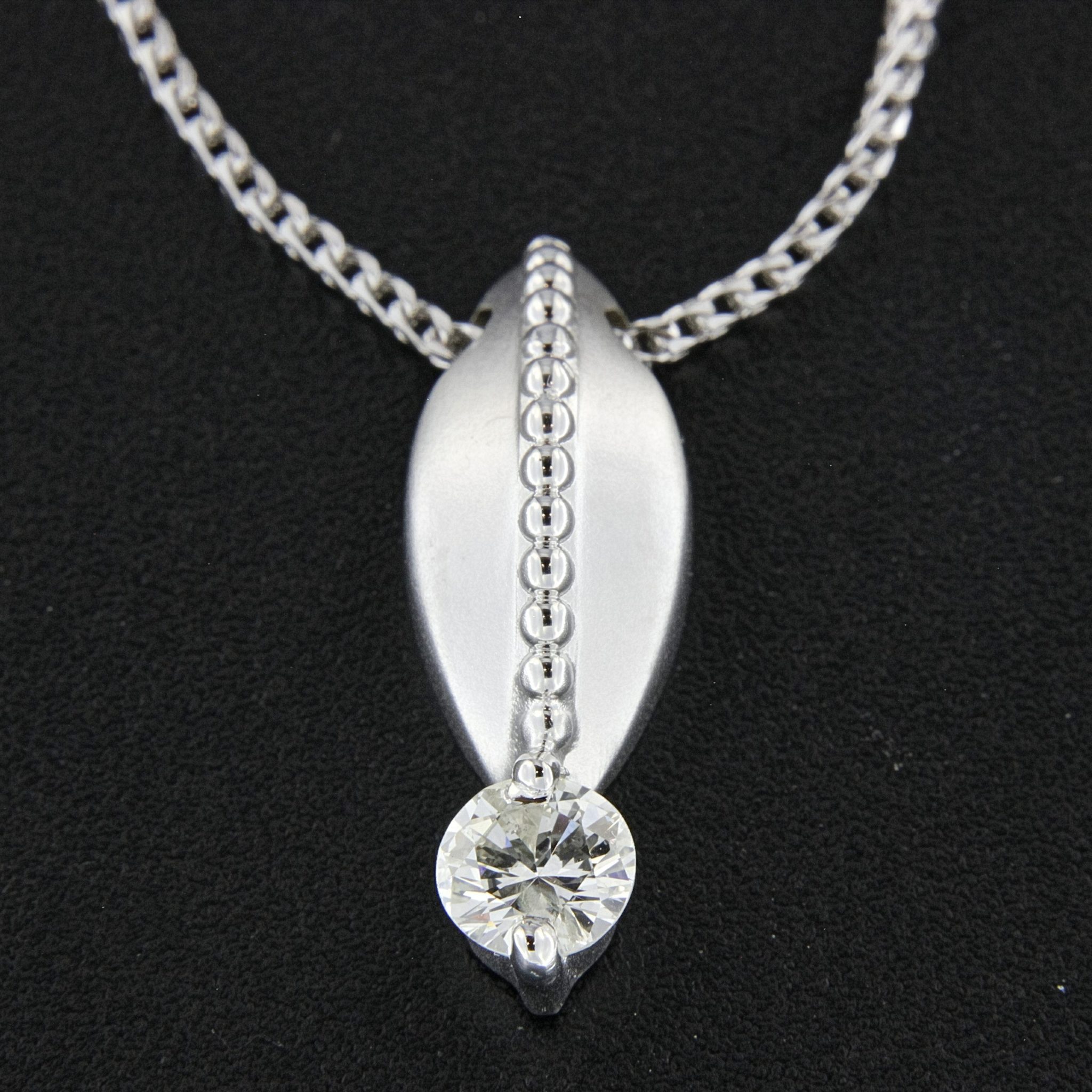 White Gold Diamond Solitaire Pendant White Gold Diamond Solitaire Pendant