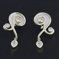 Rick Everett Designed Whimsical Diamond Earrings