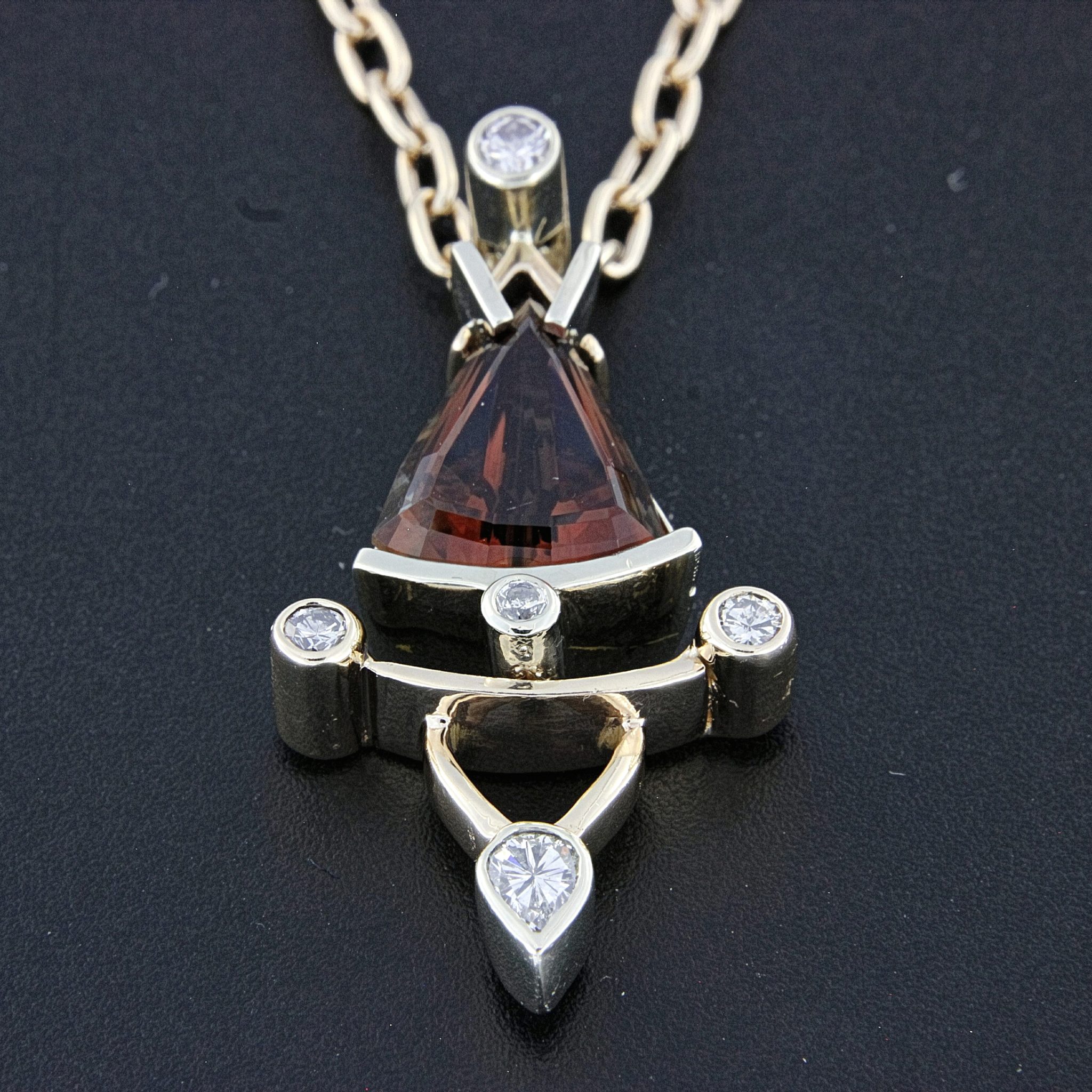 Rick Everett Designed Pendant with David Brackna Cut Oregon Sunstone Rick Everett Designed Pendant with David Brackna Cut Oregon Sunstone