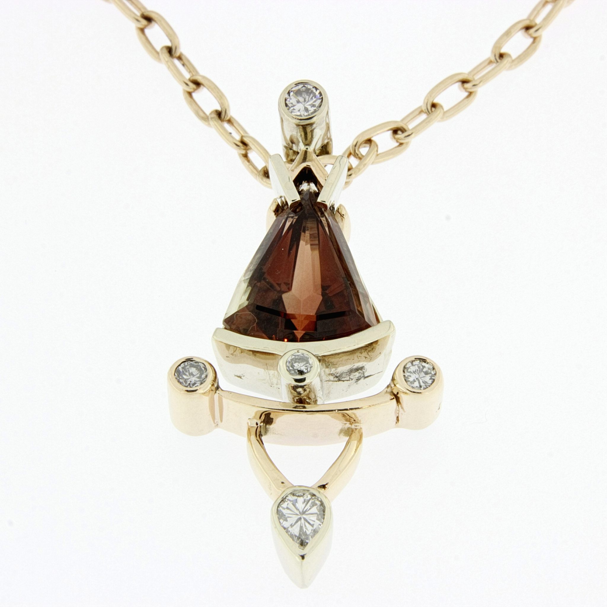 Rick Everett Designed Pendant with David Brackna Cut Oregon Sunstone Rick Everett Designed Pendant with David Brackna Cut Oregon Sunstone
