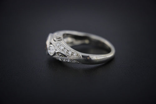 Enrique Marroquin Designed Padparadesh Sapphire and Diamond Ring