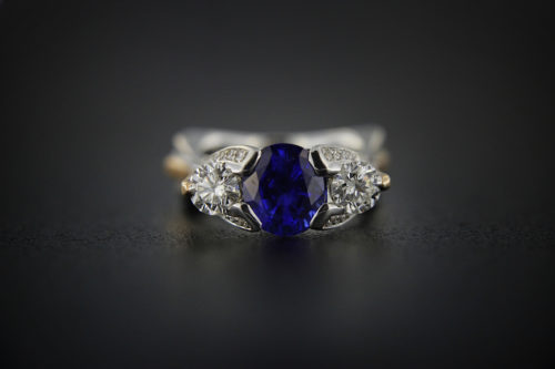 Rick Everett Designed Sapphire & Diamond Ring
