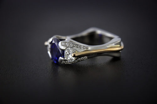 Rick Everett Designed Sapphire & Diamond Ring