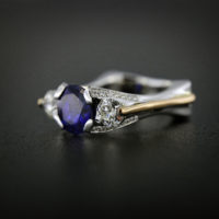 Rick Everett Designed Sapphire & Diamond Ring