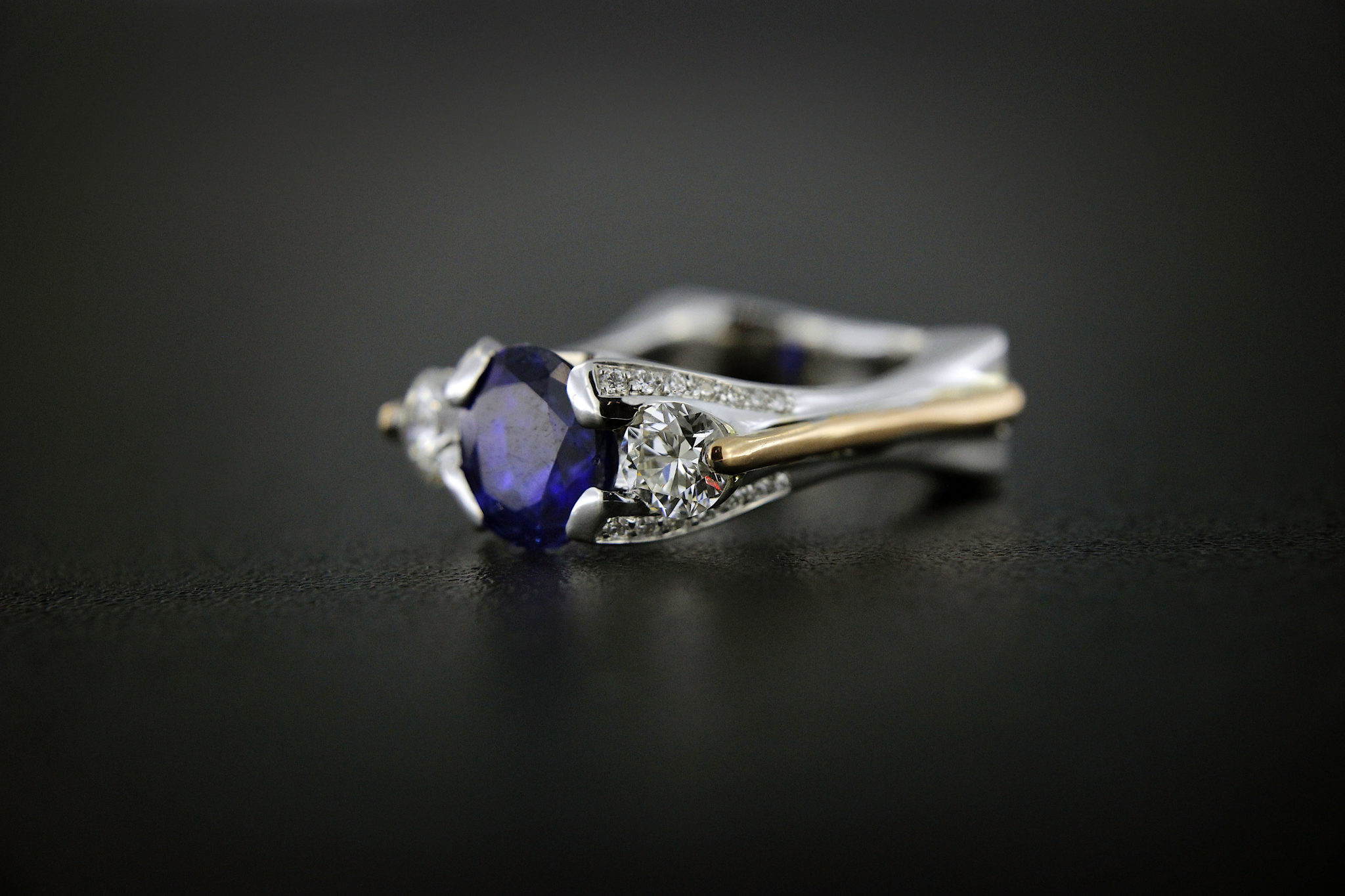 Rick Everett Designed Sapphire & Diamond Ring Rick Everett Designed Sapphire & Diamond Ring
