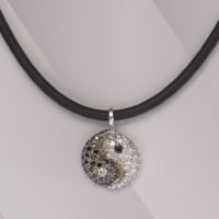 Diamond Yin Yang pendant